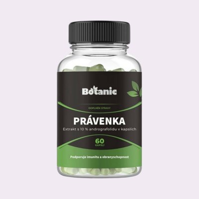 Botanic Právenka latnatá extrakt s 10% Andrographolide 60 kapslí – Hledejceny.cz