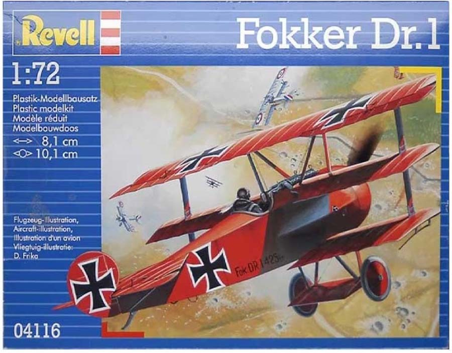 Revell ModelKit letadlo 04116 Fokker DR. 1 Triplane 1:72