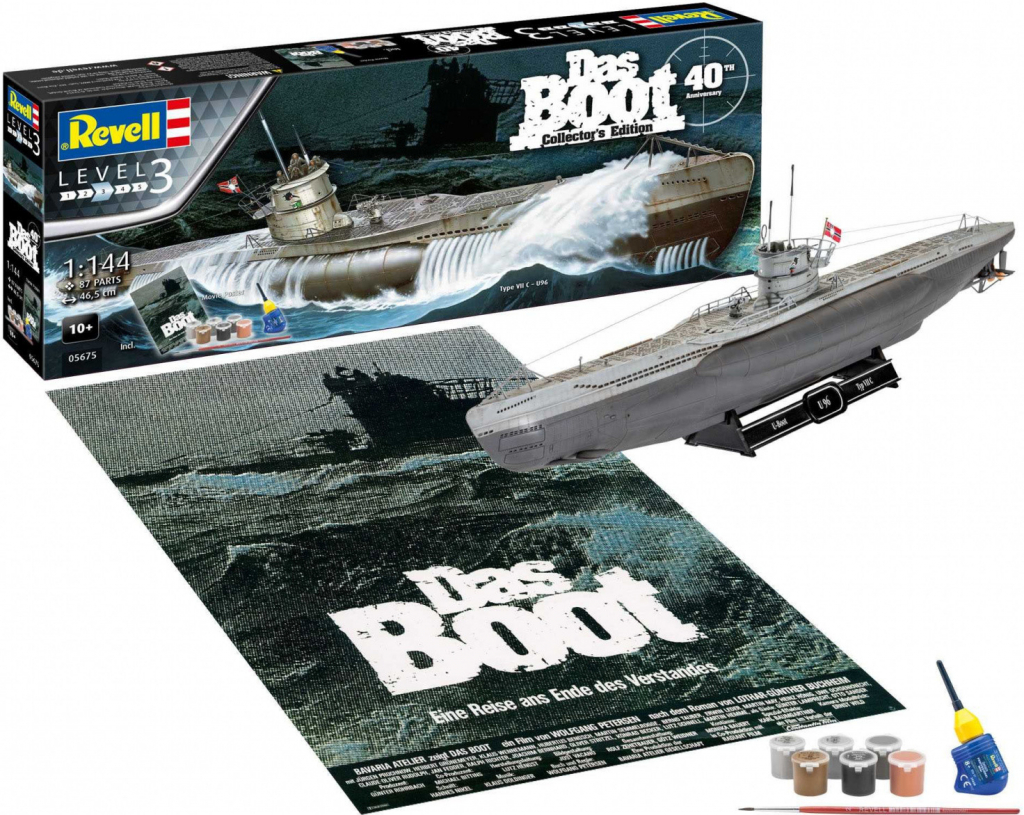 Revell Gift-Set ponorka 05675 Movie Set DAS BOOT 40th Anniversary 1:144