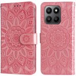 Sunflower knížkové pouzdro na Honor 400 Smart 5G/4G/Honor X7d - růžové – Sleviste.cz