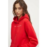 Tommy Jeans mikina dámská s kapucí s aplikací DW0DW17324 červená – Zboží Mobilmania