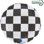 GRABO Šachovnice 18" 46cm kruh fóliový balónek nafukovací – Zboží Dáma
