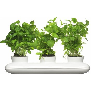 Sagaform Květináč porcelánový HERB Trio, bílý 50 cm