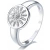 Prsteny Majya Stříbrný prsten květinový motiv v kruhu BEATRICE 10059