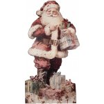Clayre & Eef Vánoční kovová stojací cedule Santa Claus - 50*2*96 cm – Hledejceny.cz