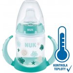 Nuk FC lahvička na učení s kontrolou teploty tvary/zelená 150 ml – Zboží Mobilmania