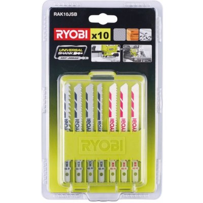 Ryobi RAK10JSB 10ti dílná sada pilových plátků pro přímočaré pily – Zboží Dáma