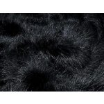 Umělá kožešina - metráž šířka 150 cm - Astorie - černá – Zboží Dáma