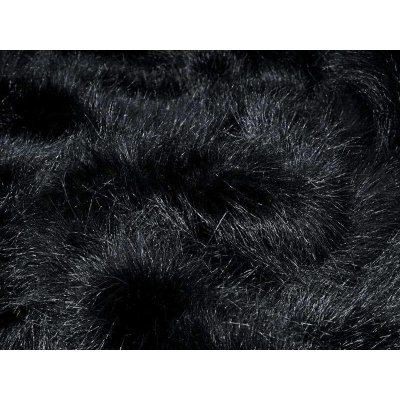 Umělá kožešina - metráž šířka 150 cm - Astorie - černá – Zboží Dáma