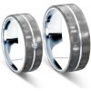 Prsteny Savicki Snubní prsteny karbon stříbro ploché SAVSRC4 6 SRC4 7