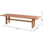 Hartman Zahradní Jídelní Stůl Sophie Yasmani Teak 300 x 100 cm – Hledejceny.cz