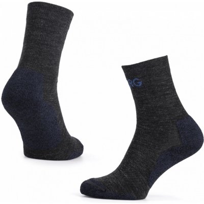 Warg pánské ponožky Trek Merino šedá/modrá