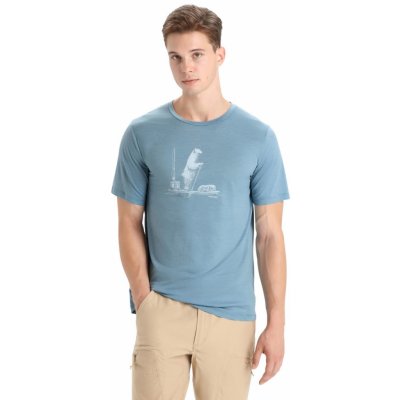 Icebreaker Mens Tech Lite II SS Tee Polar Paddle Astral blue