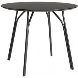 Woud Jídelní stůl "Tree", 90 cm, 3 varianty - Varianta: černá, černé nohy