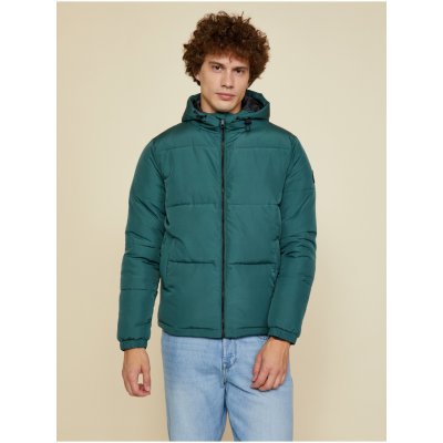 Zoot.lab Clark pánská prošívaná zimní bunda s kapucí tmavě zelená – Zboží Mobilmania