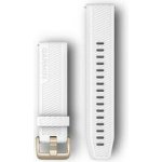 Garmin řemínek Quick Release 20mm, silikonový bílý, stříbrná přezka 010-11251-1P – Zboží Živě