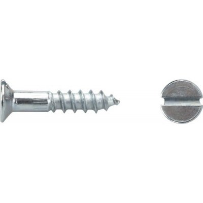 Vrut do dřeva se zápustnou hlavou a rovnou drážkou DIN 97 2x20 mm galvanicky pozinkovaný, 1 ks – Hledejceny.cz