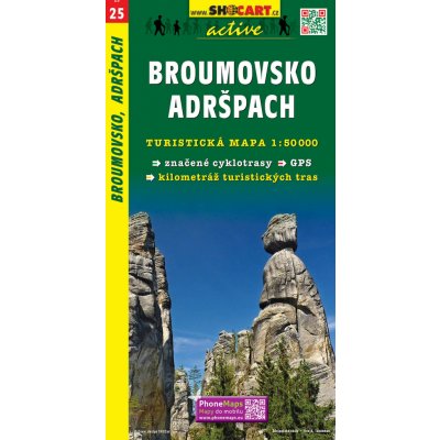 Turistická mapa 025 Broumovsko Adršpach 1:50 000 – Sleviste.cz
