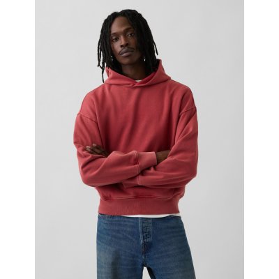 Gap Oversize mikina Heavyweight Červená – Zboží Mobilmania