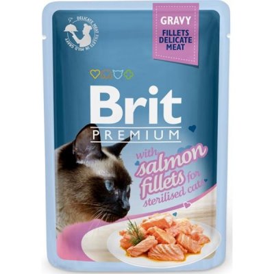 Brit premium cat Salmon for Sterilized 100 g – Zboží Mobilmania