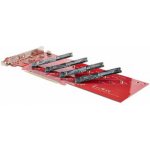 Startech Quad M.2 PCIe Adapter Card, x16 Quad NVMe or AHCI M.2 SSD to PCI Express 4.0, Up to 7.8GBps/Drive, For 2242/2260/2280/22110mm PCIe M-Key M2 SSDs, Bifurcation Required - PC/Linux Compatible (Q – Hledejceny.cz