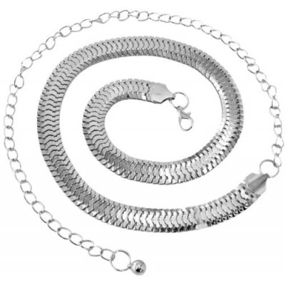 Dámský stříbrný opasek s kovovým řetězem
