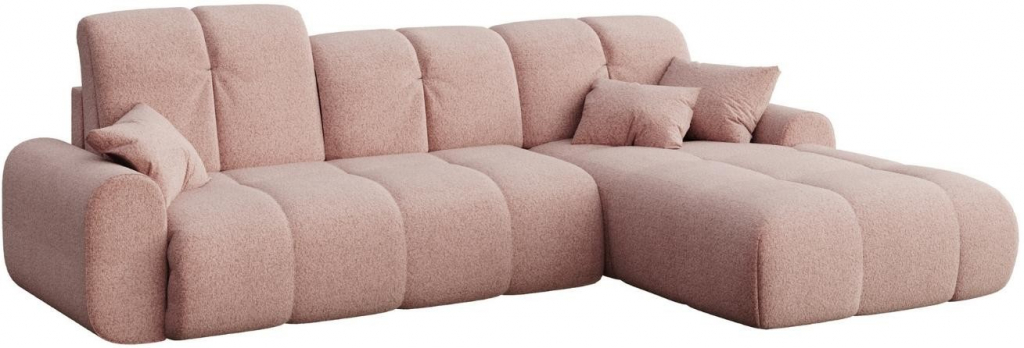 Devichy Tous 290 cm růžová látková pravá