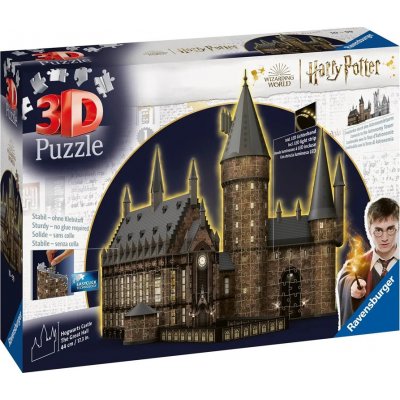 RAVENSBURGER 3D puzzle Harry Potter: Bradavický hrad - Velká síň 643 ks Svítící – Zboží Dáma