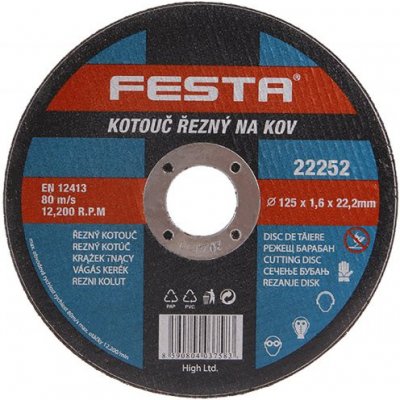 Festa Levior Kotouč řezný 125 x 1,6 x 22,2 mm 22252 – Zboží Mobilmania