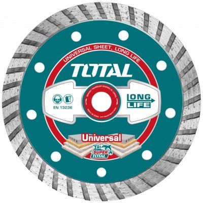 TOTAL-TOOLS TAC2131153 Kotouč diamantový řezný, Turbo, suché i mokré řezání, 115mm – Zboží Dáma