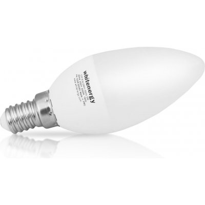 Whitenergy LED žárovka SMD2835 C37 E14 3W bílá mléčná studená svíčka