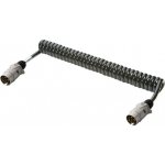 Světelný kabel spirálový 12V 2x7P hliníkové vidlice – Sleviste.cz