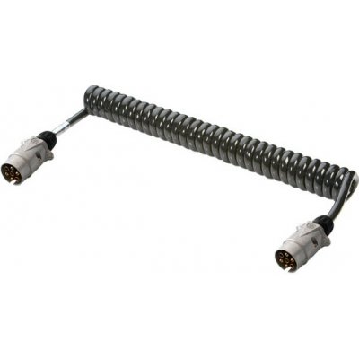 Světelný kabel spirálový 12V 2x7P hliníkové vidlice – Sleviste.cz