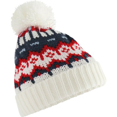 Beechfield Čepice s bambulí Retro Ski B 528 bavlněná white out Bílá out – Hledejceny.cz