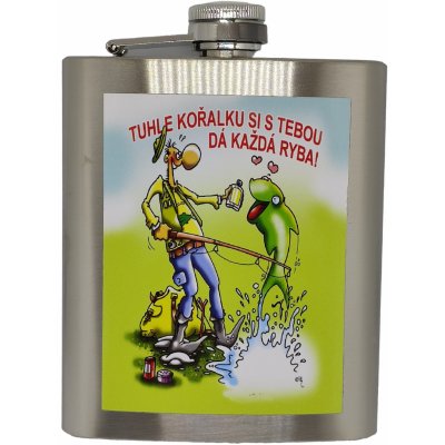 Placatka Tuhle kořalku si s tebou dá každá ryba – Zboží Mobilmania
