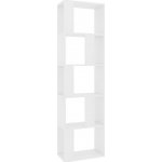 Greatstore Knihovna/zástěna do pokoje bílá 45x24x159 cm dřevotříska – Zboží Dáma
