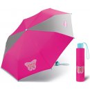 Scout Butterfly dětský skládací deštník s motýlem růžový