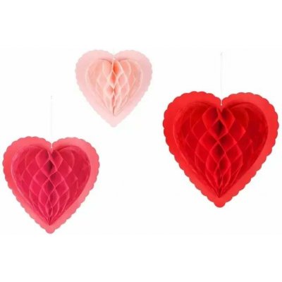 Závěsná dekorace pom pomy srdce 3 ks – Zboží Mobilmania
