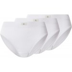 esmara Dámské vroubkované kalhotky s BIO bavlnou 3 kusy bílá – Zboží Dáma