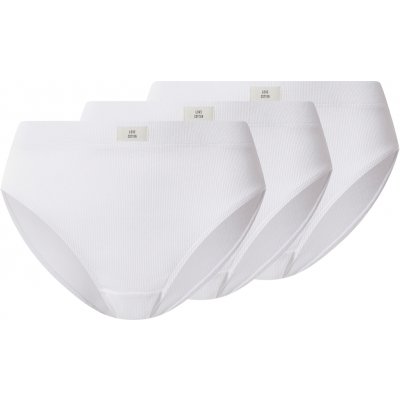 esmara Dámské vroubkované kalhotky s BIO bavlnou 3 kusy bílá – Zboží Dáma