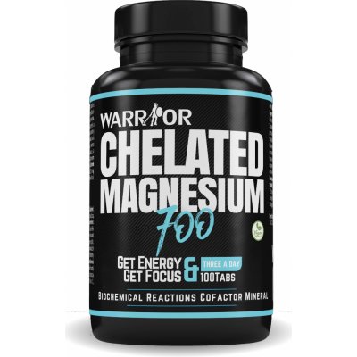 Warrior Chelated Magnesium magnézium chelát 100 kapslí