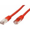síťový kabel Premiumcord sp6asftp005R Patch, CAT6a S-FTP, RJ45-RJ45, AWG 26/7, 0,5m, červený