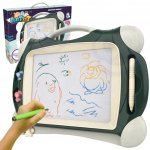 Woopie magnetická kreslicí tabulka se 2 razítky zelená – Zboží Dáma