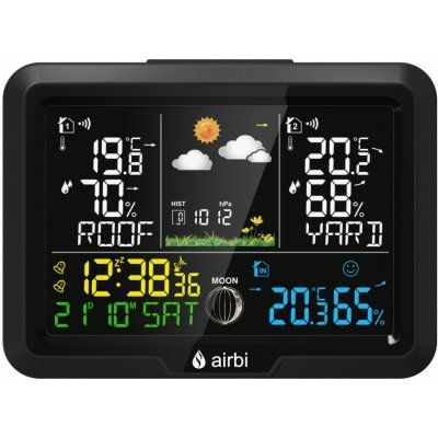 Airbi DUO Color - meteostanice se 2 bezdrátovými čidly a barevným displejem – Zboží Mobilmania