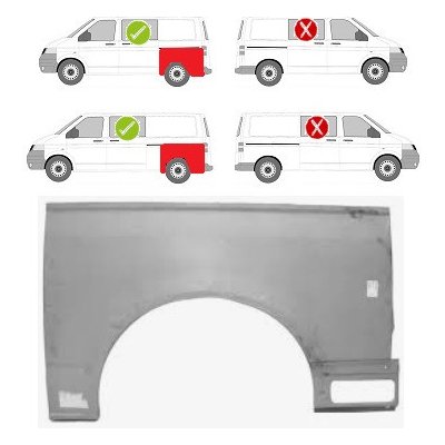 Blatník zadní levý VOLKSWAGEN TRANSPORTER/MULTIVAN (T5), 04.03-10.09, VOLKSWAGEN TRANSPORTER/MULTIVAN (T5), 10.09-.15 – Sleviste.cz