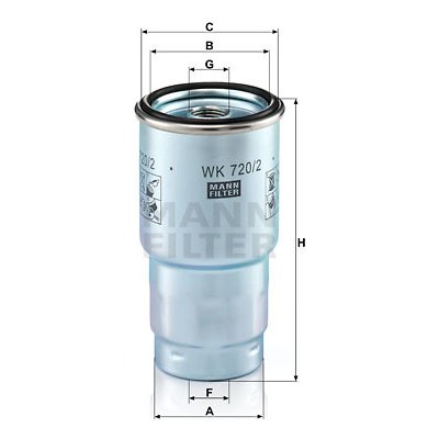 MANN-FILTER Palivový filtr WK 720/2 x