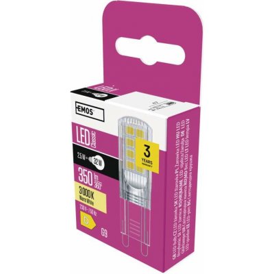 EMOS Žárovka LED 2,5W-32 G9 350lm 3000K 320° JC – Hledejceny.cz