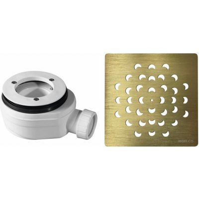 Gelco Vaničkový sifon, průměr otvoru 90 mm, DN40, krytka zlato, KSM104G-SN90 – Sleviste.cz