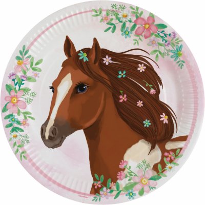 AMSCAN Papírové talíře Koně Beautiful Horses 23cm – Zboží Mobilmania
