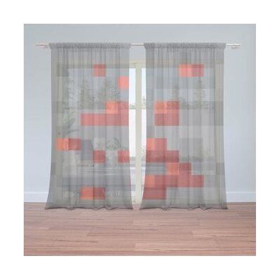 Sablio Záclony Blocks 3: 2ks 150x250cm – Hledejceny.cz